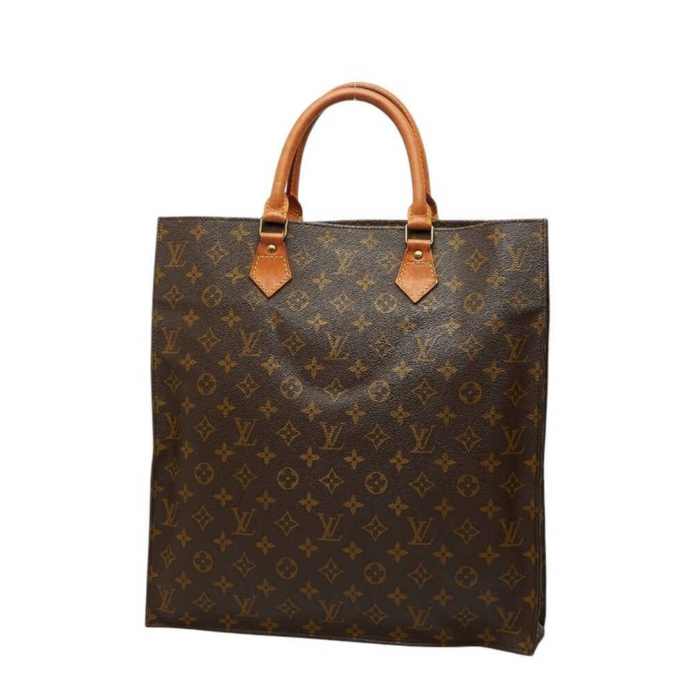 LOUIS VUITTON Authentic Brown Monogram Leather Tote Bag - Picture 2 of 14